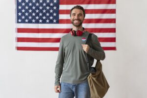 portrait man voter registration day